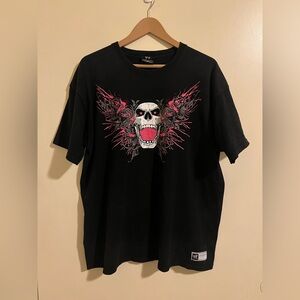 Vintage WWE Wrestling Bret Hart Best There Was Skull Wings T Shirt XL